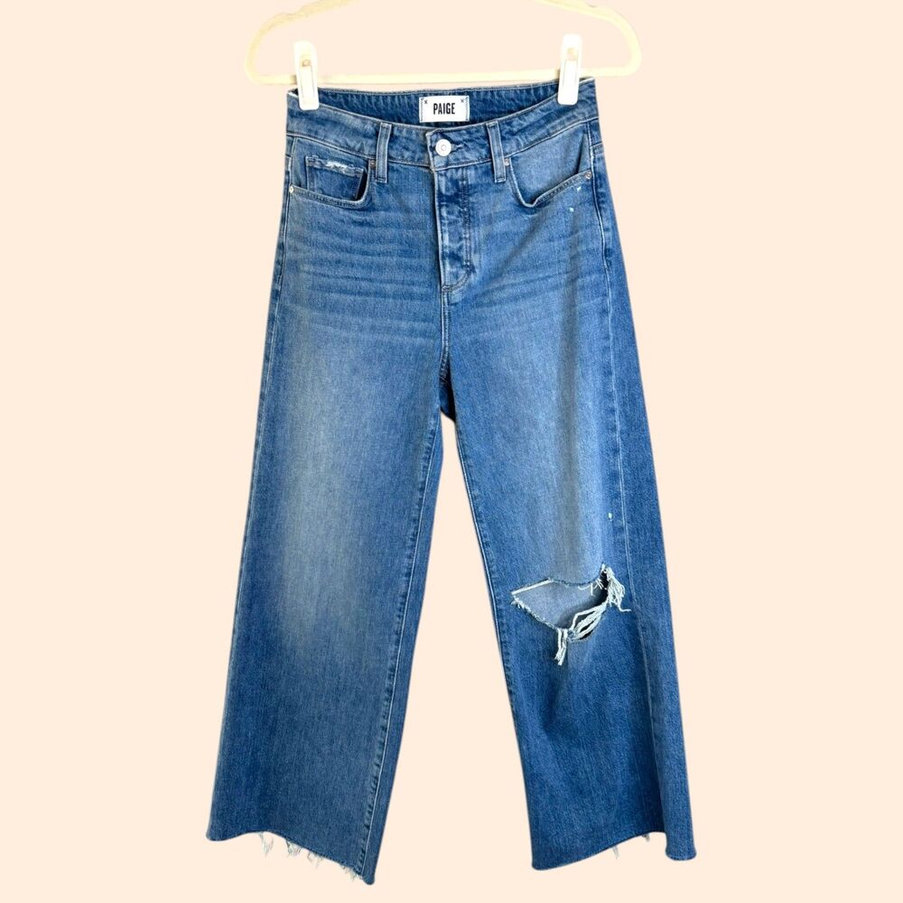 PAIGE Anessa Wide Leg Jeans Liliah Destructed